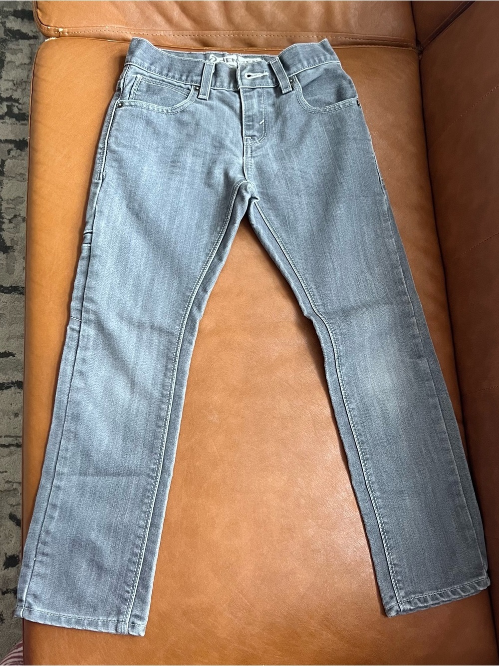 Denizen Levi's Kids Boys Sz 8 216 Skinny Jeans Gray Denim Straight Leg Jeans